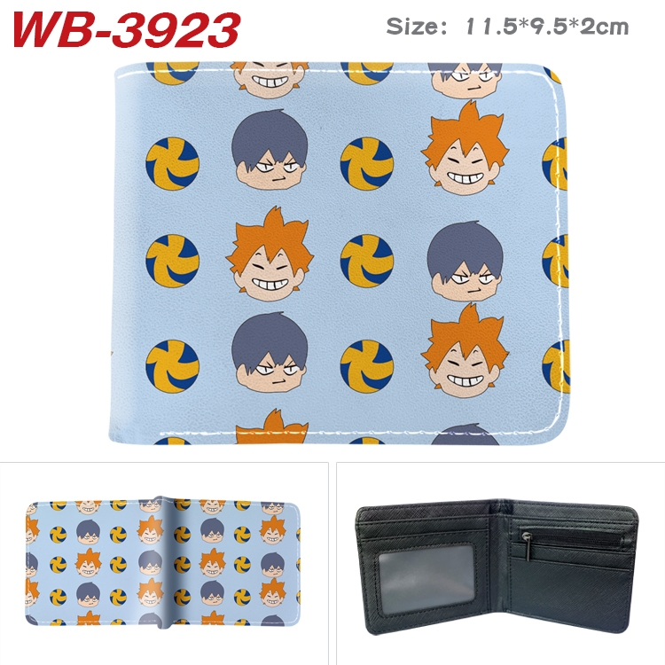 Haikyuu!! Anime color book two-fold leather wallet 11.5X9.5CM  WB-3923A