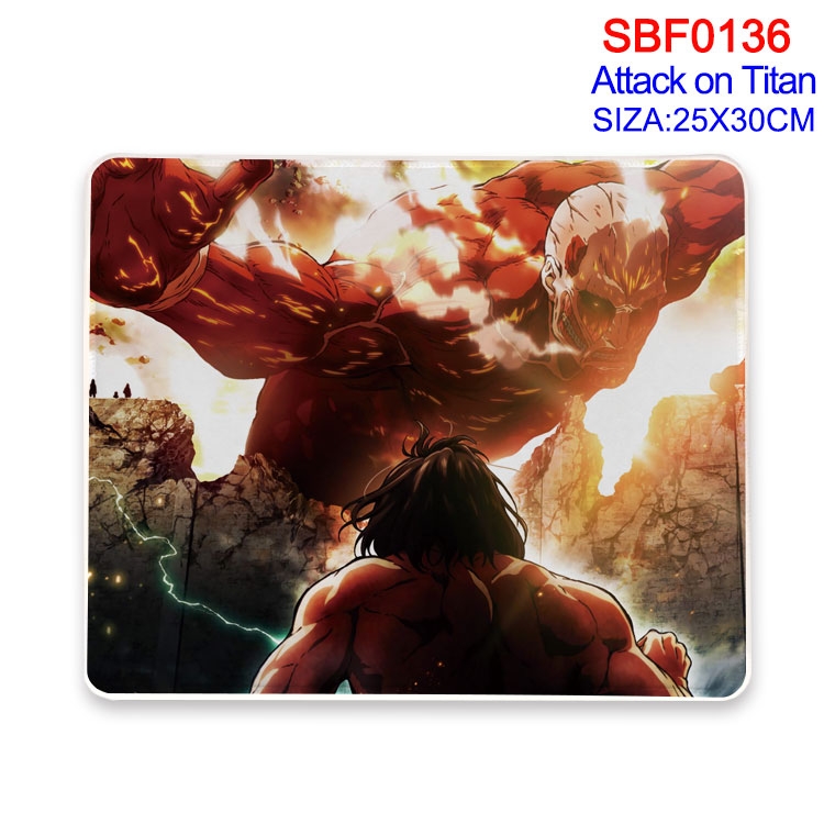 Shingeki no Kyojin Anime peripheral edge lock mouse pad 25X30CM  SBF-136