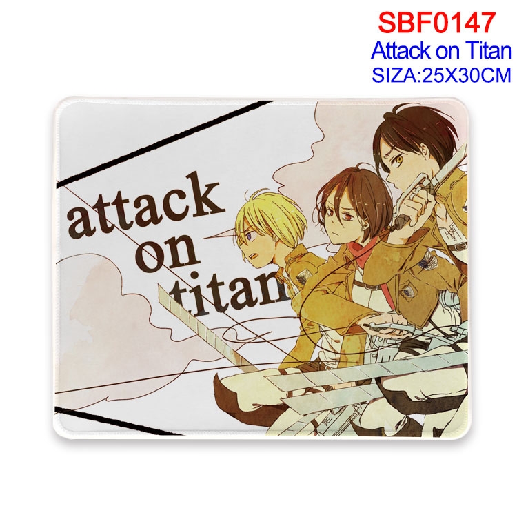 Shingeki no Kyojin Anime peripheral edge lock mouse pad 25X30CM  SBF-147