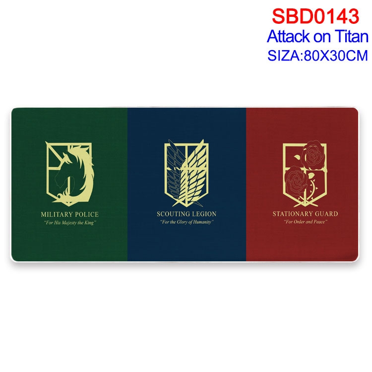 Shingeki no Kyojin Anime peripheral edge lock mouse pad 80X30CM SBD-143