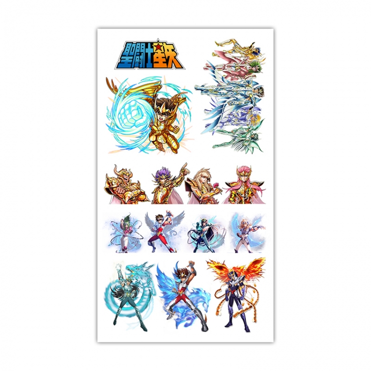 Saint Seiya Anime Mini Tattoo Stickers Personality Stickers 10.6X6.1CM  100 pieces from the batch