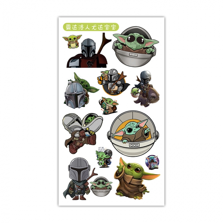 Star Wars Anime Mini Tattoo Stickers Personality Stickers 10.6X6.1CM  100 pieces from the batch