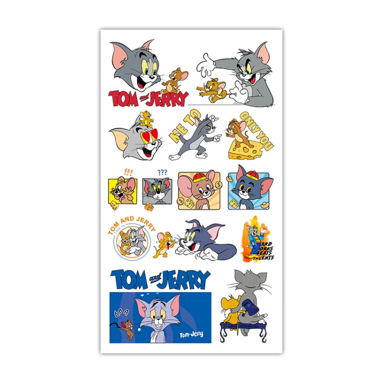 Tom and Jerry Anime Mini Tattoo Stickers Personality Stickers 10.6X6.1CM  100 pieces from the batch