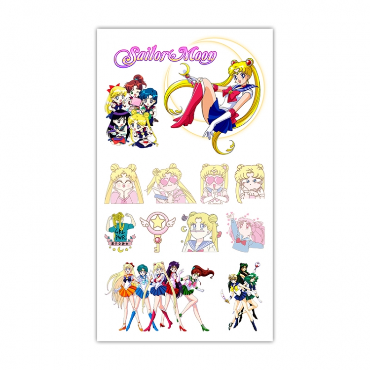 sailormoon Anime Mini Tattoo Stickers Personality Stickers 10.6X6.1CM  100 pieces from the batch