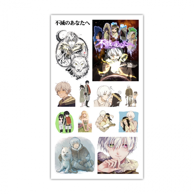 To the immortal you Anime Mini Tattoo Stickers Personality Stickers 10.6X6.1CM  100 pieces from the batch