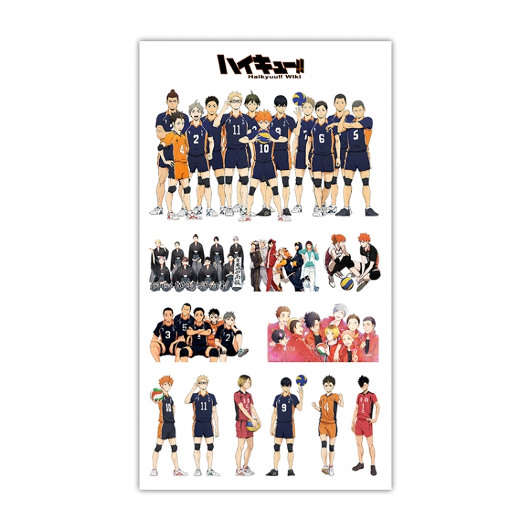 Haikyuu!! Anime Mini Tattoo Stickers Personality Stickers 10.6X6.1CM  100 pieces from the batch