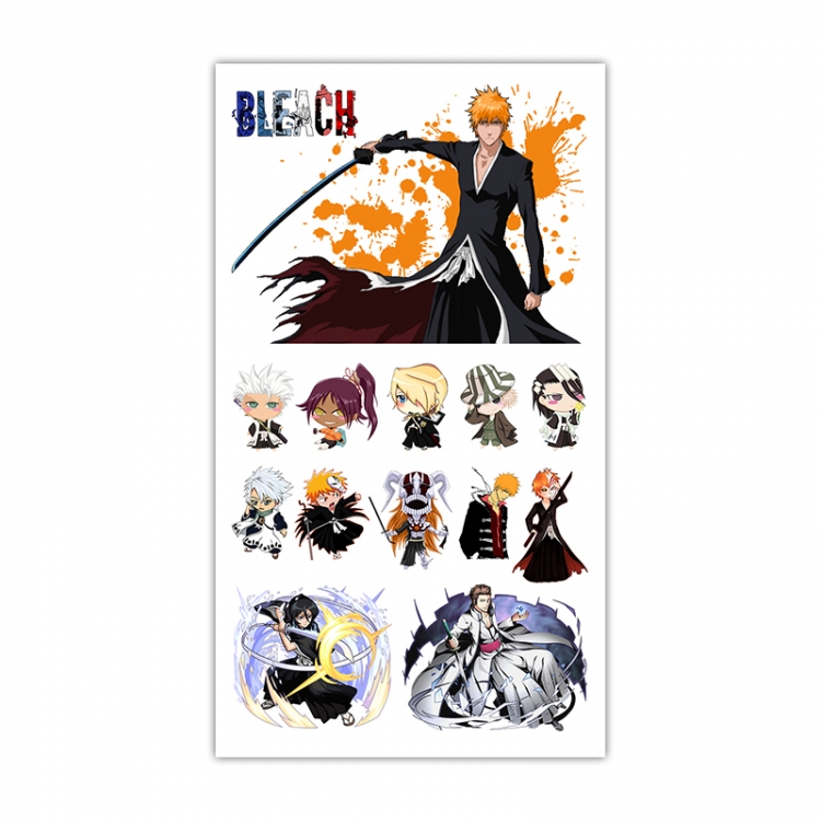 Bleach Anime Mini Tattoo Stickers Personality Stickers 10.6X6.1CM  100 pieces from the batch