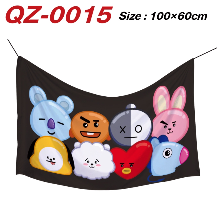 BTS Full Color Watermark Printing Banner 100X60CM QZ-0015