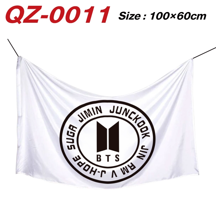 BTS Full Color Watermark Printing Banner 100X60CM QZ-0011