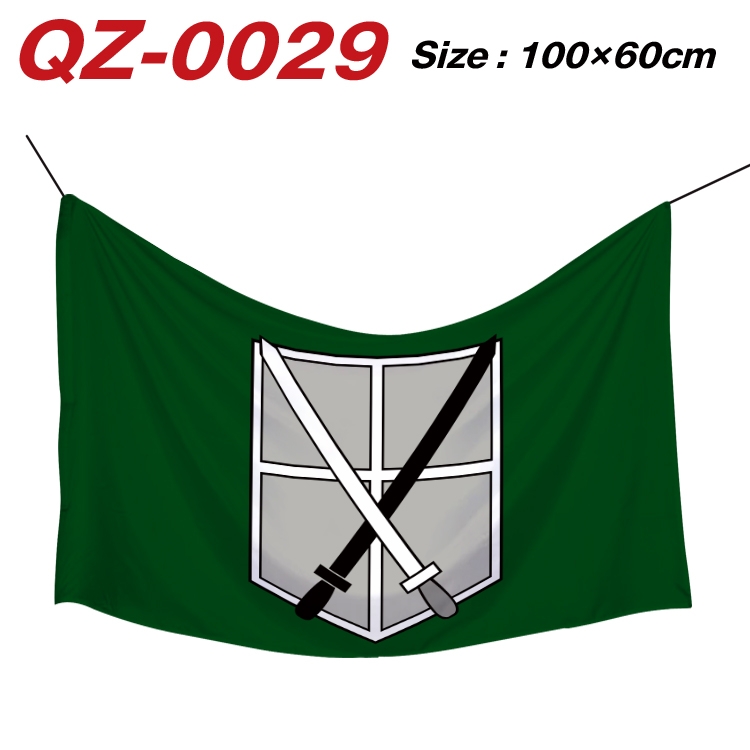 Shingeki no Kyojin Full Color Watermark Printing Banner 100X60CM QZ-0029