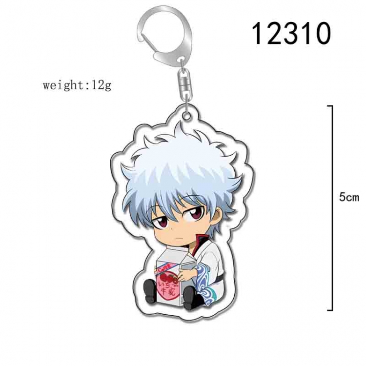 Gintama Anime Acrylic Keychain Charm  price for 5 pcs 12310