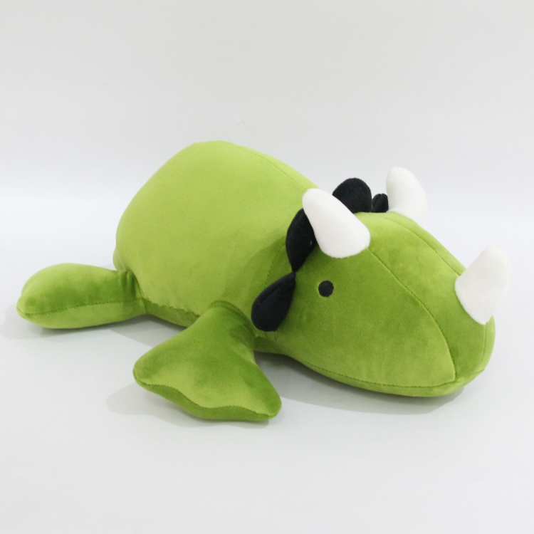 Dinosaur Weighted Triceratops White Stretch Cloth + Space Cotton Plush Toy 43x18x15cm
