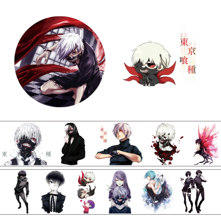 Tokyo Ghoul Adhesive tape decorative stickers can be pasted repeatedly 50X4cm price for 5 pcs