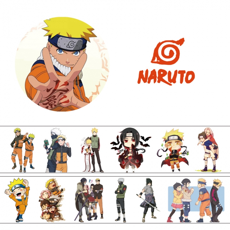 Naruto Adhesive tape decorative stickers can be pasted repeatedly 50X4cm price for 5 pcs