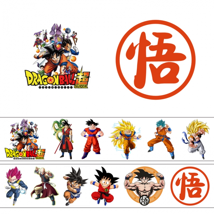 DRAGON BALL Adhesive tape decorative stickers can be pasted repeatedly 50X4cm price for 5 pcs