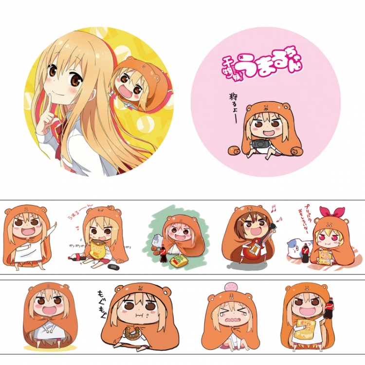 Himouto! Umaru-chan Adhesive tape decorative stickers can be pasted repeatedly 50X4cm price for 5 pcs