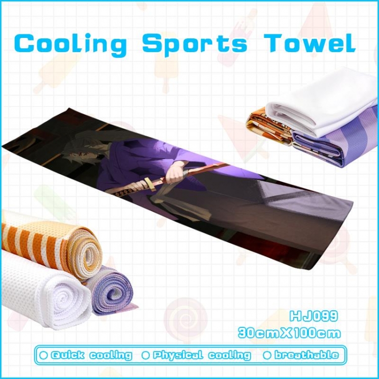 Demon Slayer Kimets Anime cold sports sweat towel 30x100cm HJ099