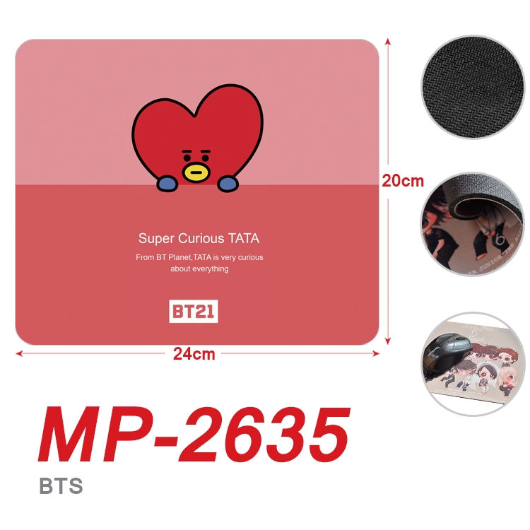 BTS  Full Color Printing Mouse Pad Unlocked 20X24cm price for 5 pcs MP-2635
