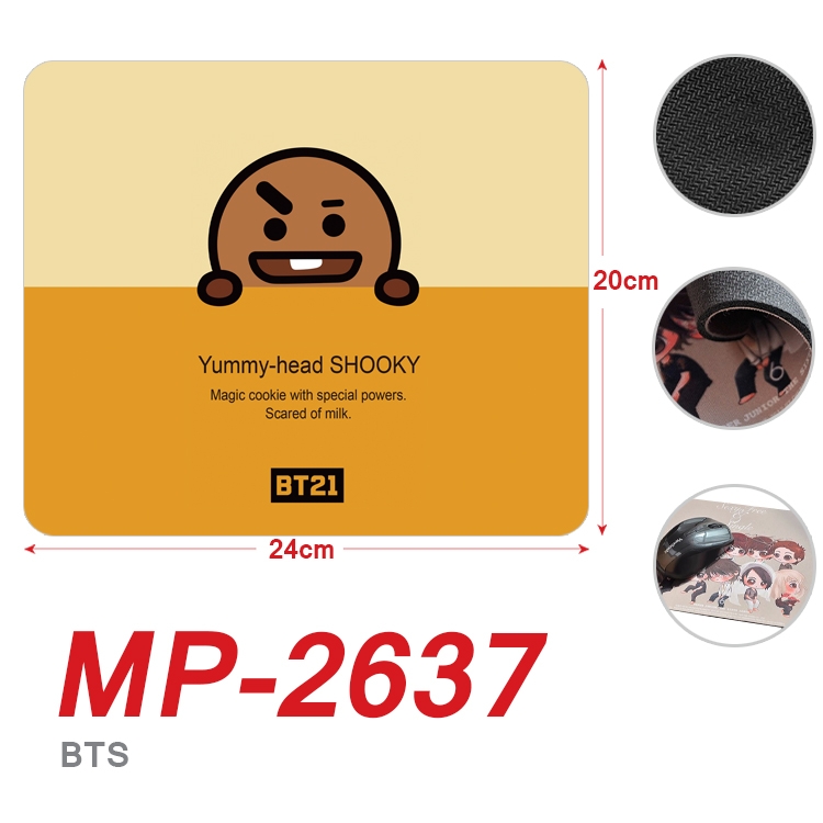 BTS  Full Color Printing Mouse Pad Unlocked 20X24cm price for 5 pcs MP-2637