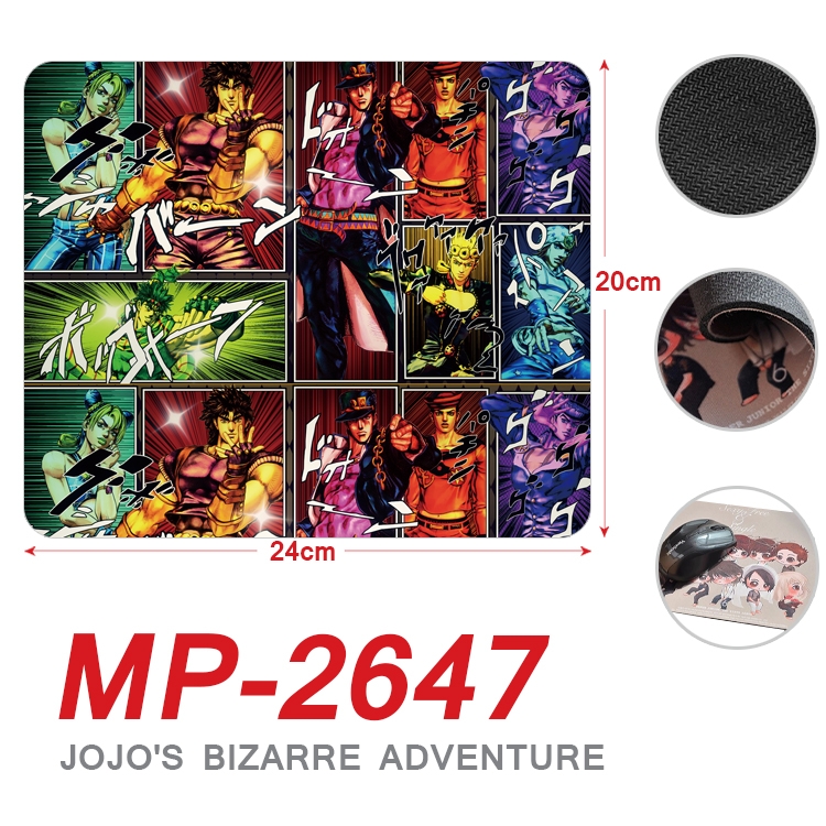 JoJos Bizarre Adventure Anime Full Color Printing Mouse Pad Unlocked 20X24cm price for 5 pcs MP-2647