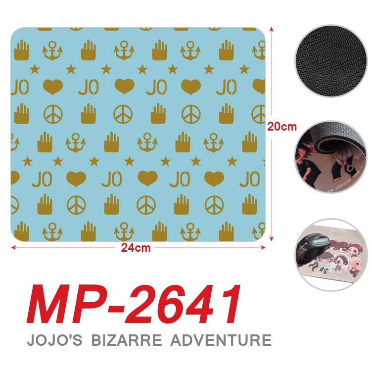 JoJos Bizarre Adventure Anime Full Color Printing Mouse Pad Unlocked 20X24cm price for 5 pcs MP-2641