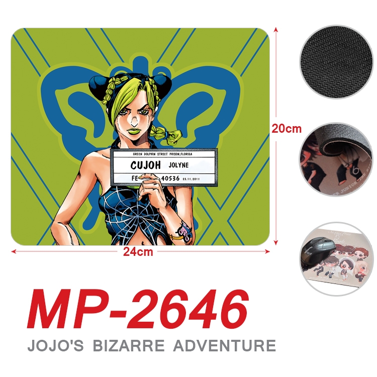 JoJos Bizarre Adventure Anime Full Color Printing Mouse Pad Unlocked 20X24cm price for 5 pcs MP-2646