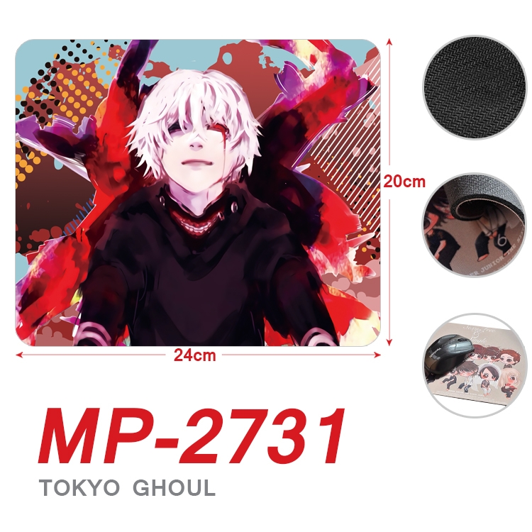 Tokyo Ghoul Anime Full Color Printing Mouse Pad Unlocked 20X24cm price for 5 pcs MP-2731