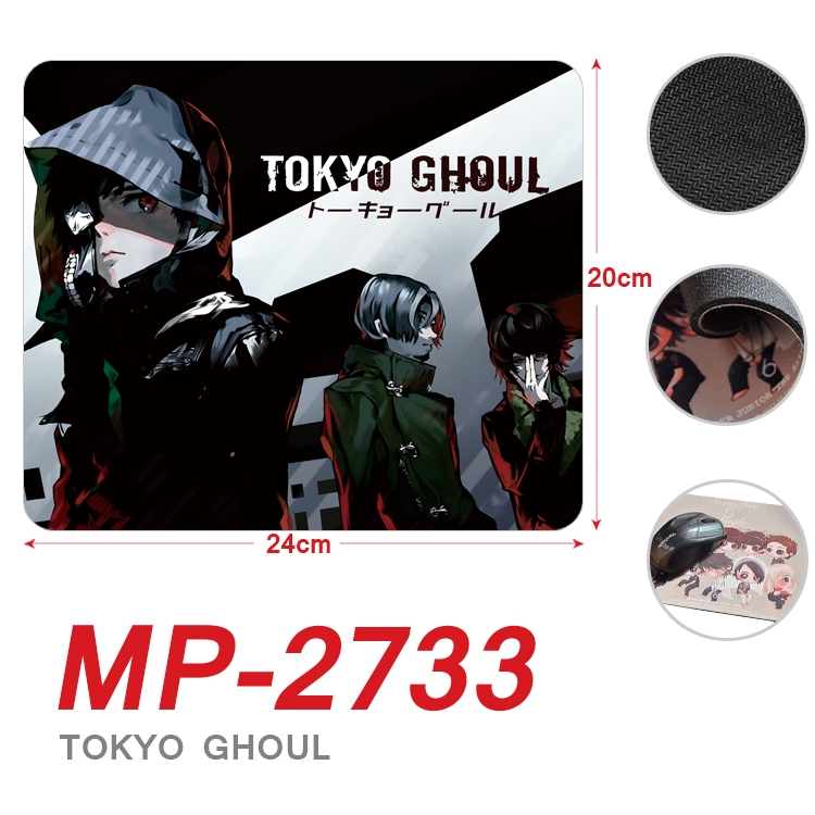 Tokyo Ghoul Anime Full Color Printing Mouse Pad Unlocked 20X24cm price for 5 pcs MP-2733