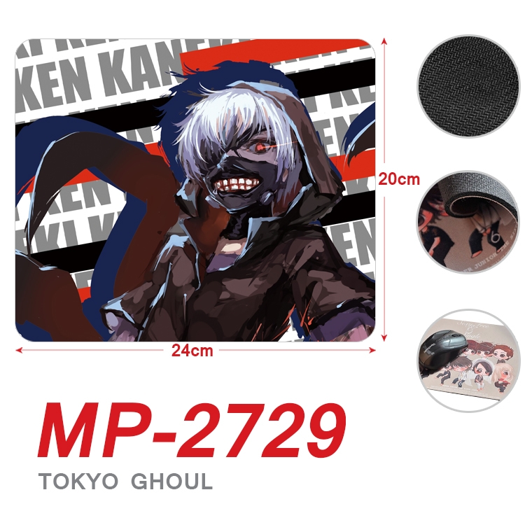 Tokyo Ghoul Anime Full Color Printing Mouse Pad Unlocked 20X24cm price for 5 pcs MP-2729