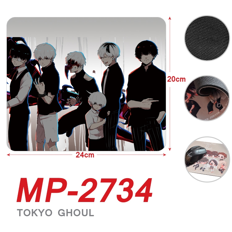 Tokyo Ghoul Anime Full Color Printing Mouse Pad Unlocked 20X24cm price for 5 pcs MP-2734