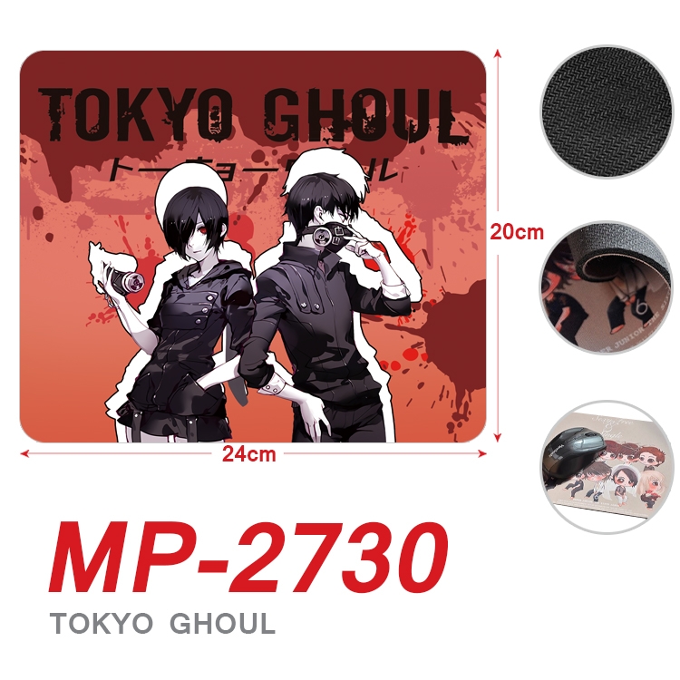 Tokyo Ghoul Anime Full Color Printing Mouse Pad Unlocked 20X24cm price for 5 pcs MP-2730