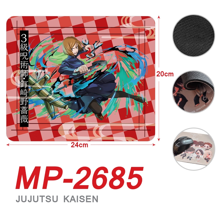 Jujutsu Kaisen Anime Full Color Printing Mouse Pad Unlocked 20X24cm price for 5 pcs MP-2685