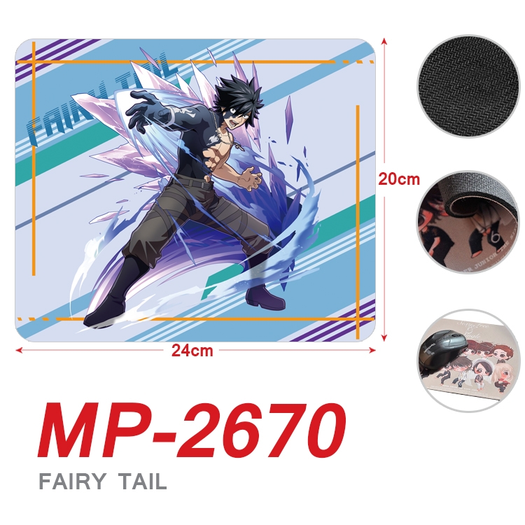 Fairy tail Anime Full Color Printing Mouse Pad Unlocked 20X24cm price for 5 pcs MP-2670