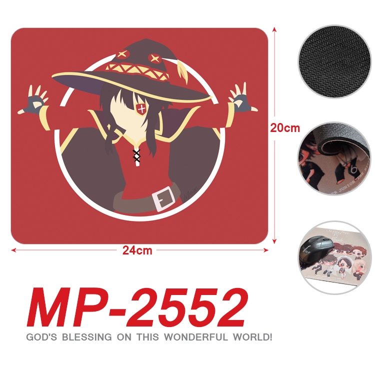 Blessings for a better world  Anime Full Color Printing Mouse Pad Unlocked 20X24cm price for 5 pcs  MP-2552