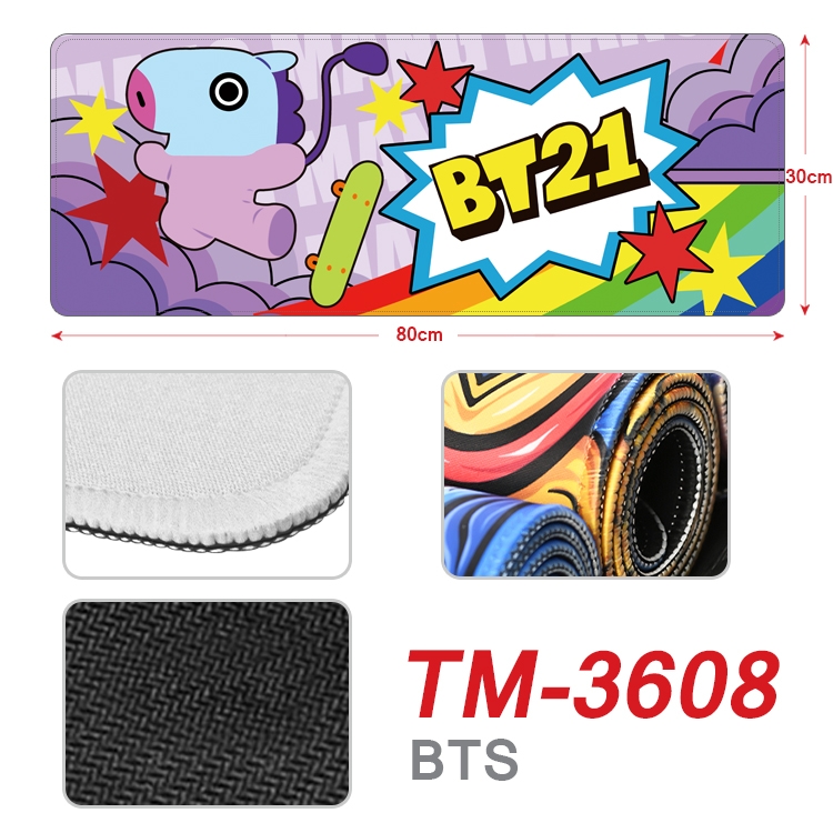 BTS Star style new lock edge mouse pad 30X80cm TM-3608