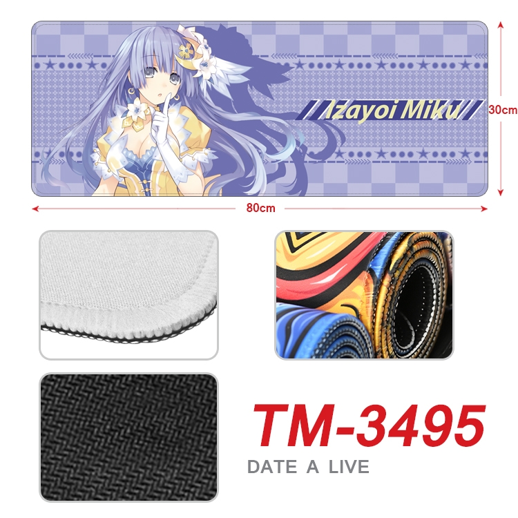 Date-A-Live Anime peripheral new lock edge mouse pad 30X80cm TM-3495