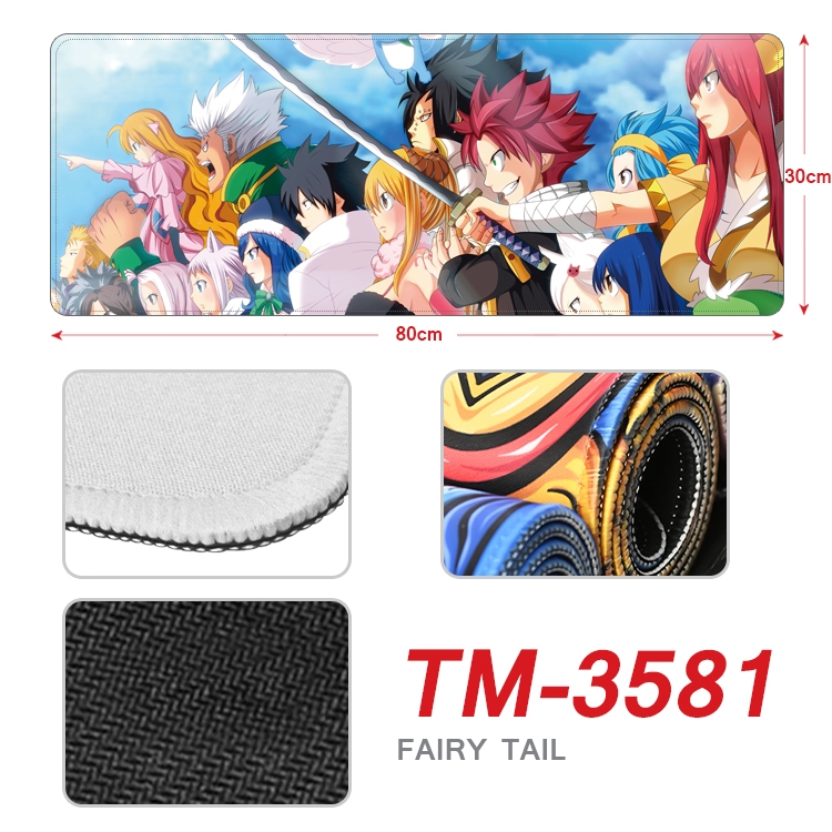 Fairy tail Anime peripheral new lock edge mouse pad 30X80cm TM-3581