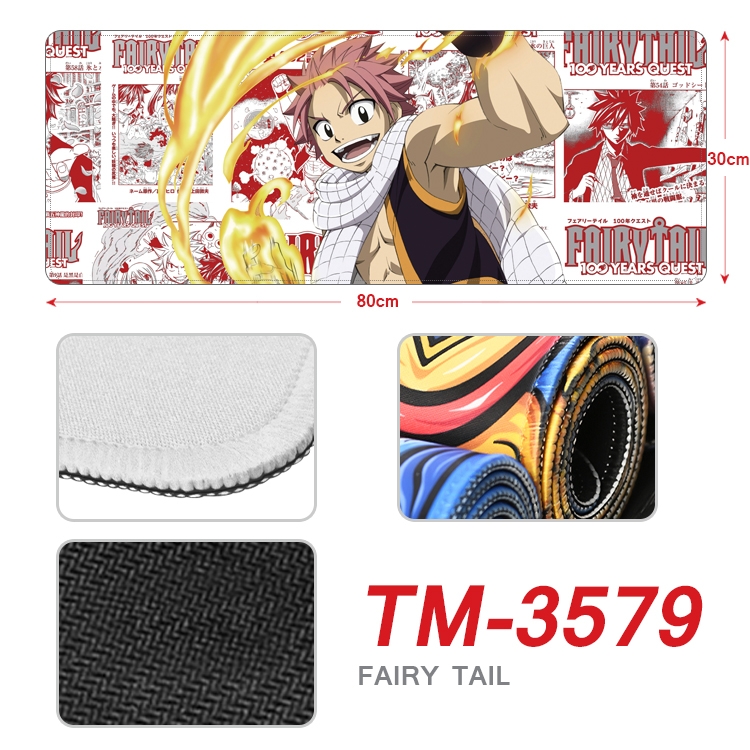 Fairy tail Anime peripheral new lock edge mouse pad 30X80cm TM-3579