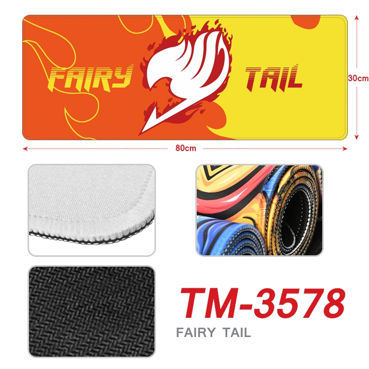 Fairy tail Anime peripheral new lock edge mouse pad 30X80cm TM-3578