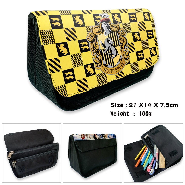 Harry Potter Velcro canvas zipper pencil case Pencil Bag 21×14×7.5cm