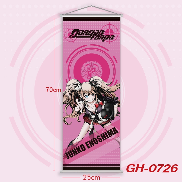Dangan-Ronpa Plastic Rod Cloth Small Hanging Canvas Painting 25x70cm price for 5 pcs  GH-0726
