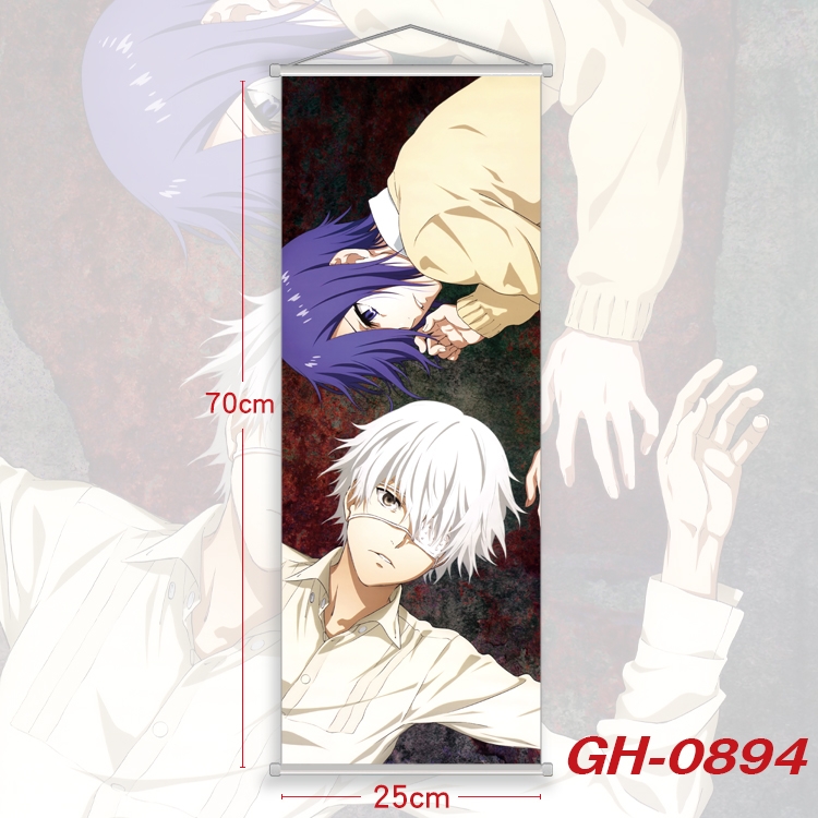 Tokyo Ghoul Plastic Rod Cloth Small Hanging Canvas Painting 25x70cm price for 5 pcs GH-0894