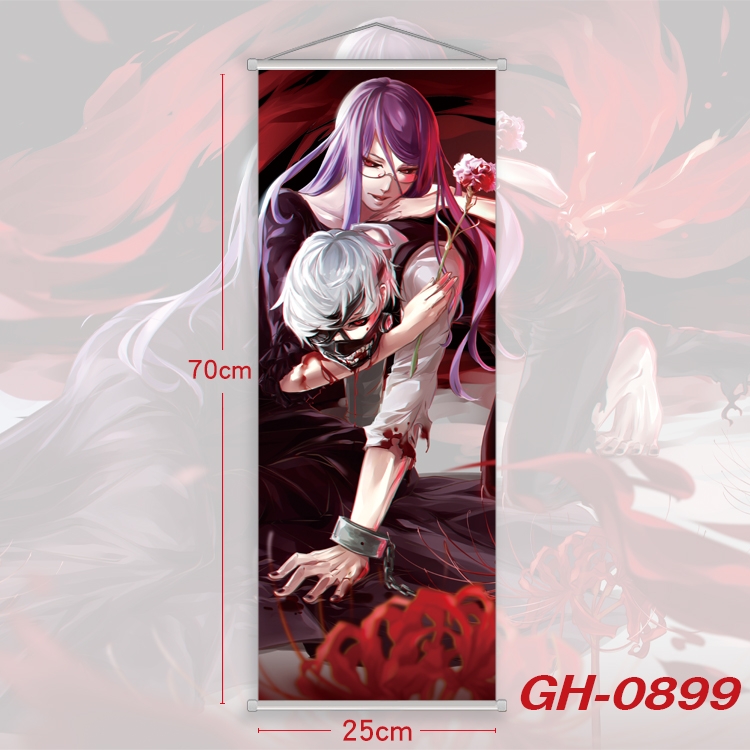 Tokyo Ghoul Plastic Rod Cloth Small Hanging Canvas Painting 25x70cm price for 5 pcs GH-0899