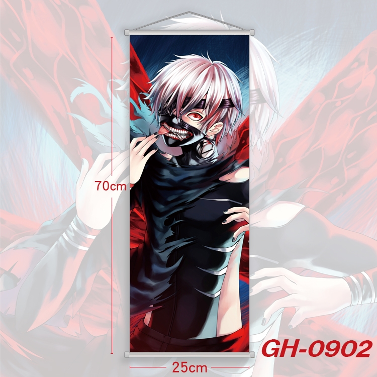 Tokyo Ghoul Plastic Rod Cloth Small Hanging Canvas Painting 25x70cm price for 5 pcs GH-0902