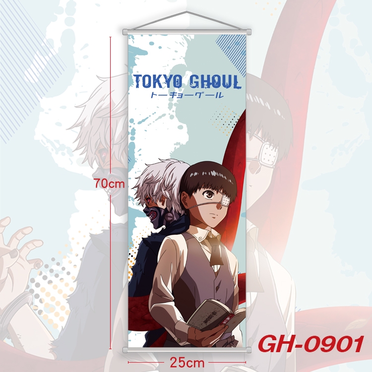 Tokyo Ghoul Plastic Rod Cloth Small Hanging Canvas Painting 25x70cm price for 5 pcs GH-0901