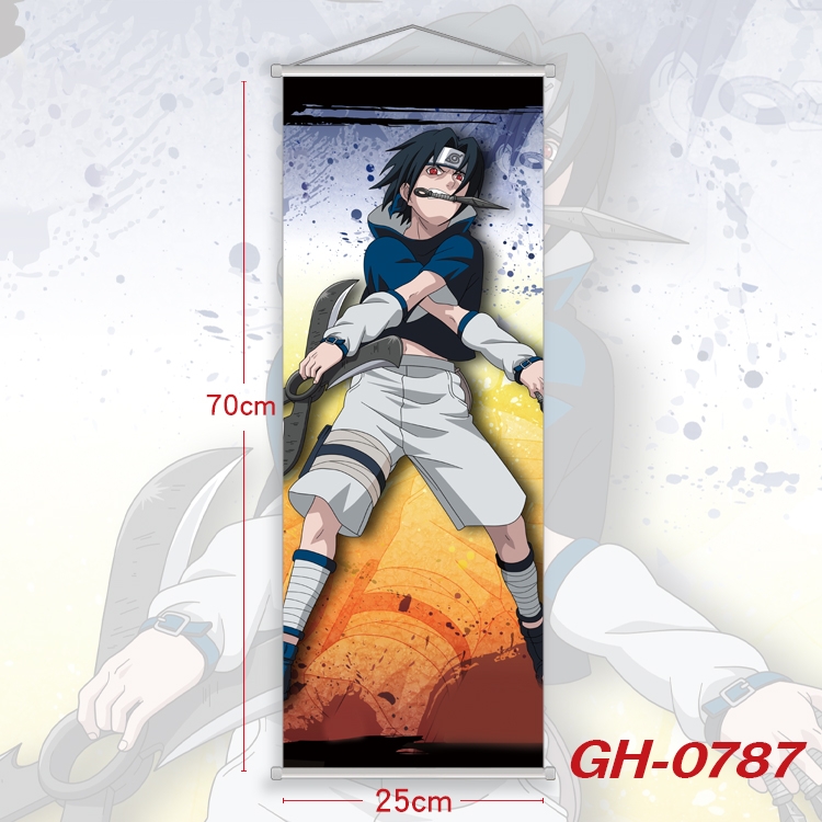 Naruto Plastic Rod Cloth Small Hanging Canvas Painting 25x70cm price for 5 pcs GH-0787