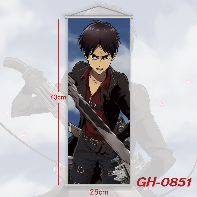 Shingeki no Kyojin Plastic Rod Cloth Small Hanging Canvas Painting 25x70cm price for 5 pcs GH-0851