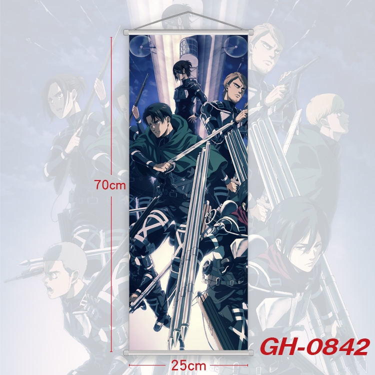 Shingeki no Kyojin Plastic Rod Cloth Small Hanging Canvas Painting 25x70cm price for 5 pcs  GH-0842