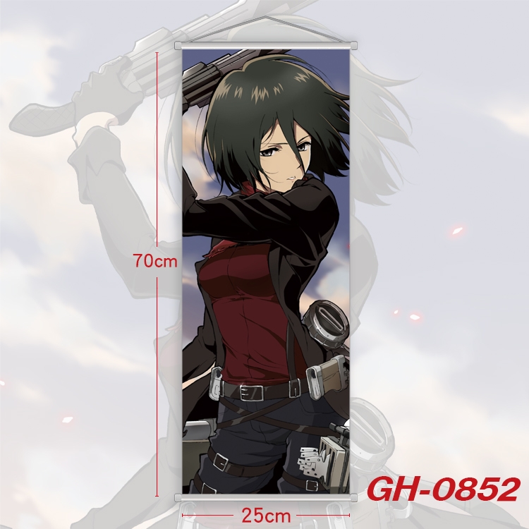 Shingeki no Kyojin Plastic Rod Cloth Small Hanging Canvas Painting 25x70cm price for 5 pcs GH-0852