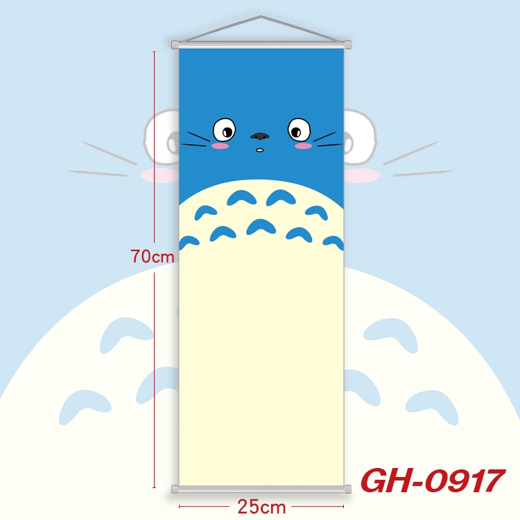 TOTORO Plastic Rod Cloth Small Hanging Canvas Painting 25x70cm price for 5 pcs GH-0917